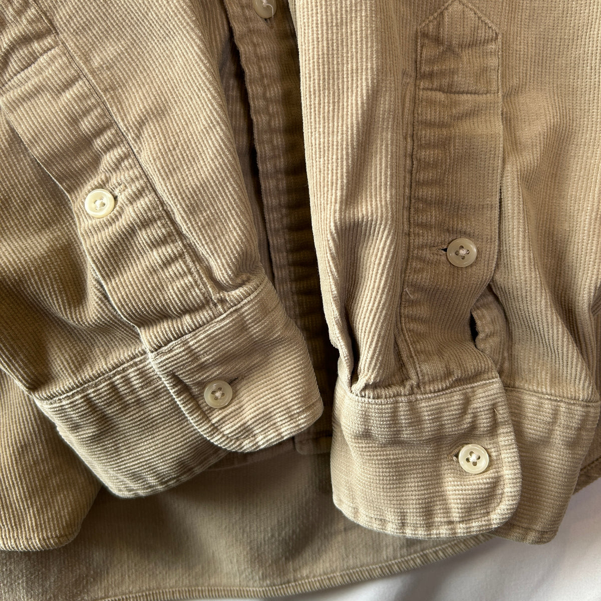 Ralph Lauren ラルフローレン ”BIG SHIRT" ボタンダウンコーデュロイシャツ ベージュ(L)/C1725SH-SO