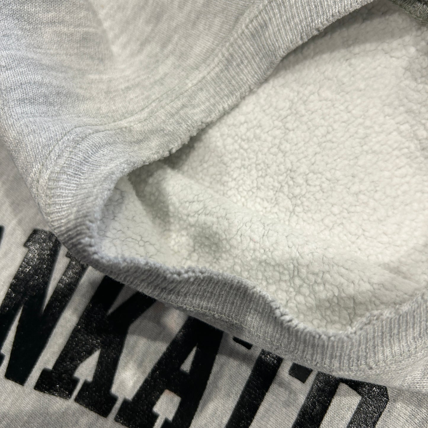 80's Champion Reverse Weave  リバースウィーブ MANKATO EAST SWIMMING カプセル３段プリント グレー(XL)/C0942R