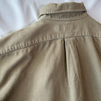 Ralph Lauren ラルフローレン ”BIG SHIRT" ボタンダウンコーデュロイシャツ ベージュ(L)/C1725SH-SO
