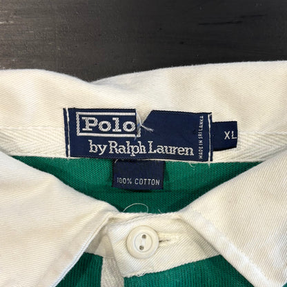 00's Polo by Ralph Lauren Rugger shirt ラガー・シャツ 緑白 (XL 00's Polo by Ralph Lauren Rugger shirt ラガー・シャツ 緑白 (XL