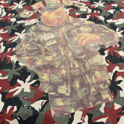 90's CAMEL ラクダ 迷彩柄 カモ柄 Tシャツ (XL) /B3518T-SO
