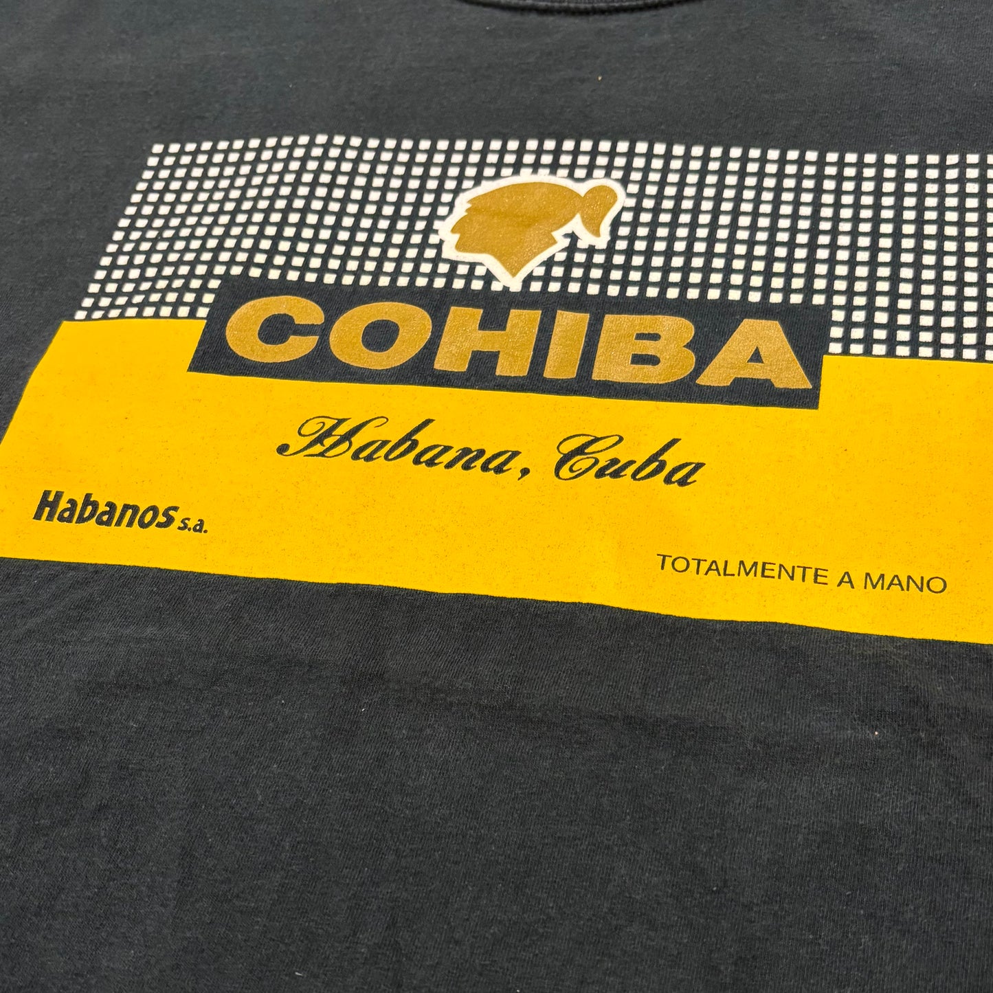 00's anvil COHIBA 葉巻 企業 Tシャツ 黒 (XL) /C0425T-SO
