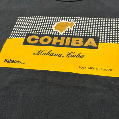 00's anvil COHIBA 葉巻 企業 Tシャツ 黒 (XL) /C0425T-SO