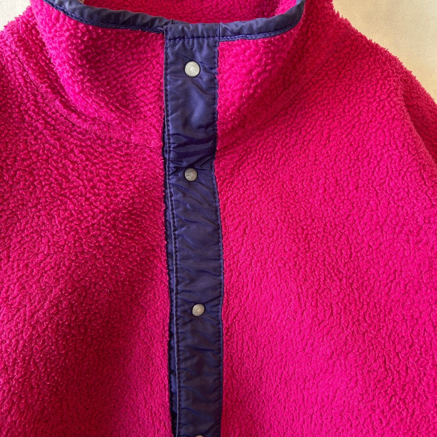 90's Patagonia パタゴニア スナップT フリースプルオーバー マゼンタ (XL)/C0080F-SO