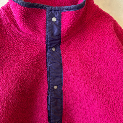 90's Patagonia パタゴニア スナップT フリースプルオーバー マゼンタ (XL)/C0080F-SO
