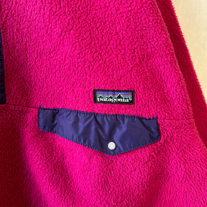 90's Patagonia パタゴニア スナップT フリースプルオーバー マゼンタ (XL)/C0080F-SO