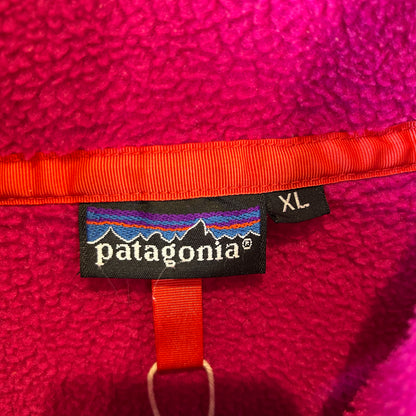 90's Patagonia パタゴニア スナップT フリースプルオーバー マゼンタ (XL)/C0080F-SO