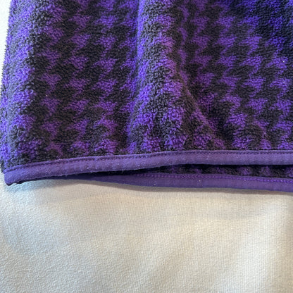 90's Patagonia スナップT フリースプルオーバー 千鳥格子 総柄 USA製(L)/C0094F-SO