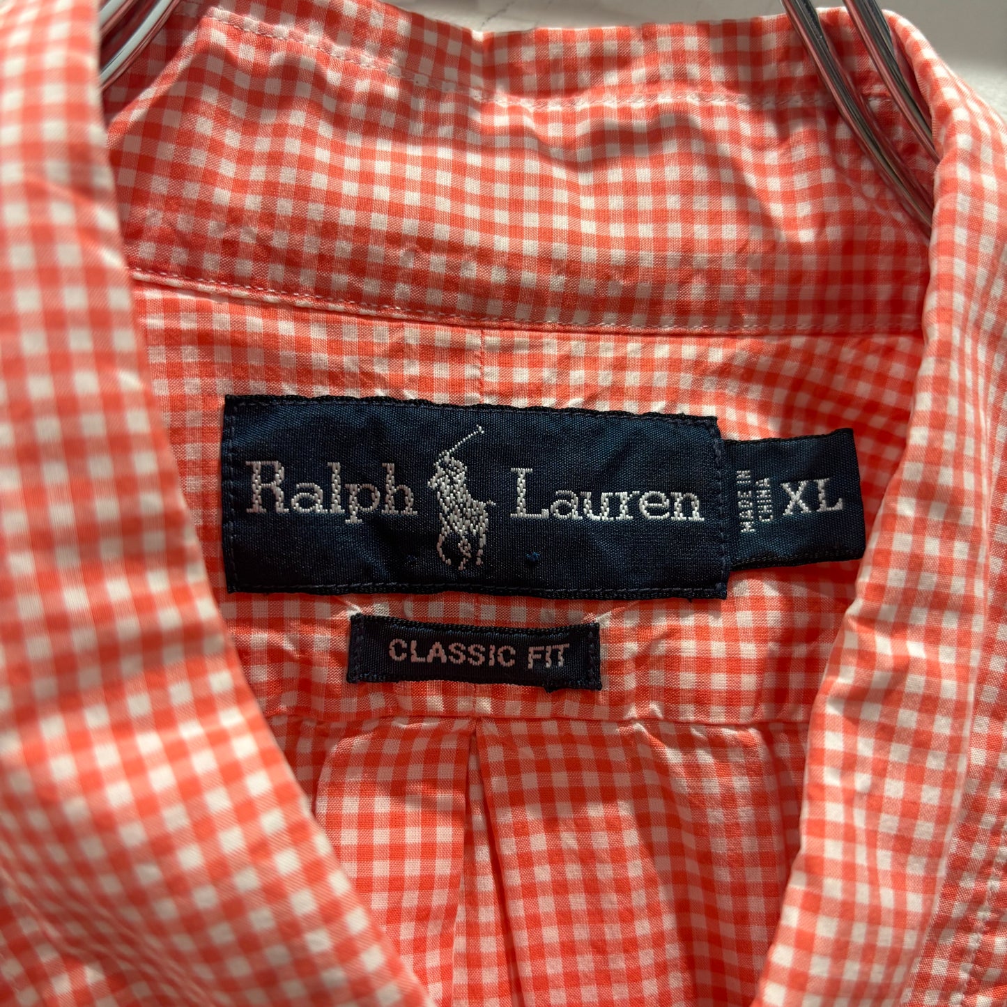 90-00's Polo by Ralph Lauren ラルフローレン CLASSIC FIT ボタンダウン ギンガムチェック柄 半袖シャツ(XL)/B3944SH-S
