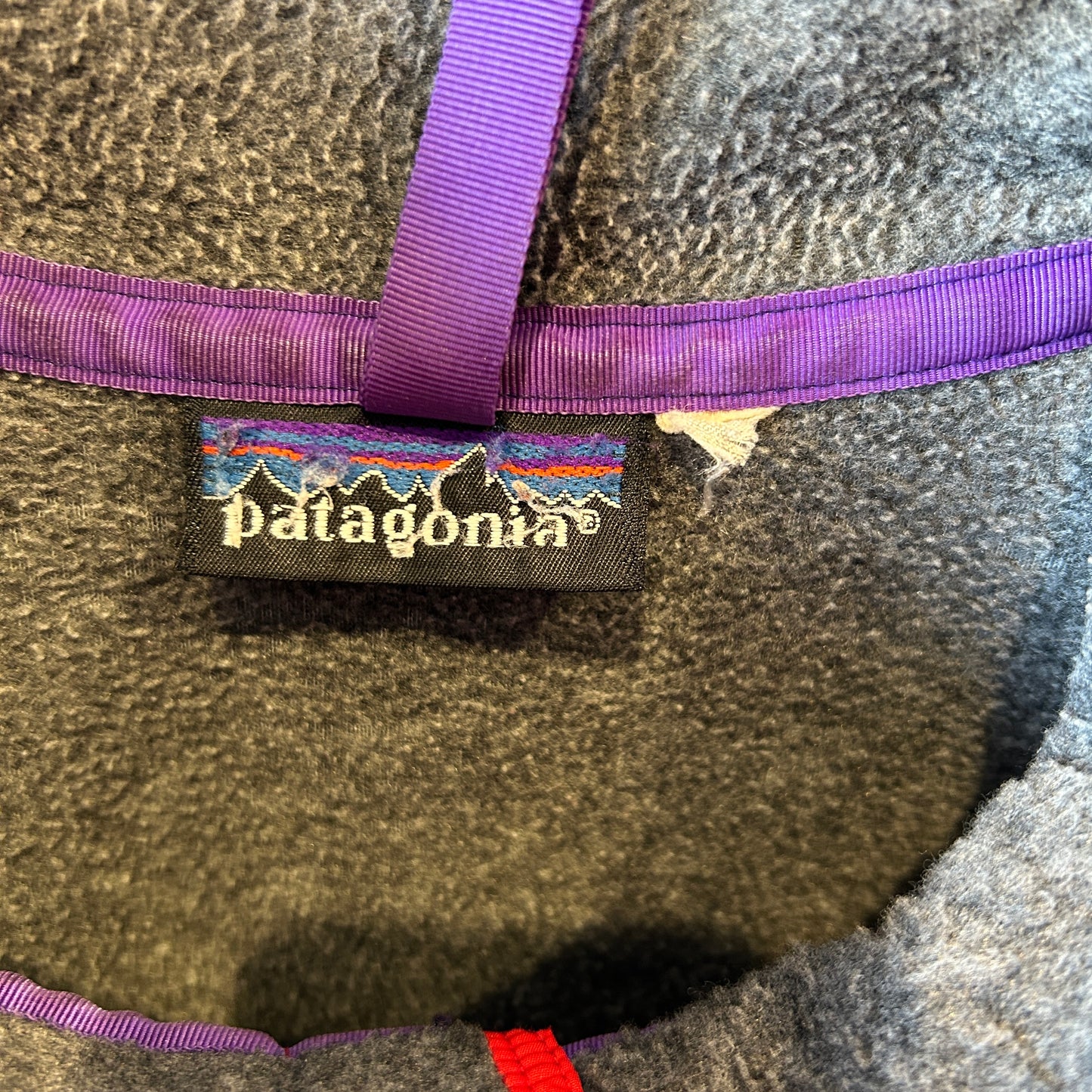 80's Patagonia パタゴニア スナップT 初期 フリースプルオーバー グレー/レッド(L)/C0090F-SO