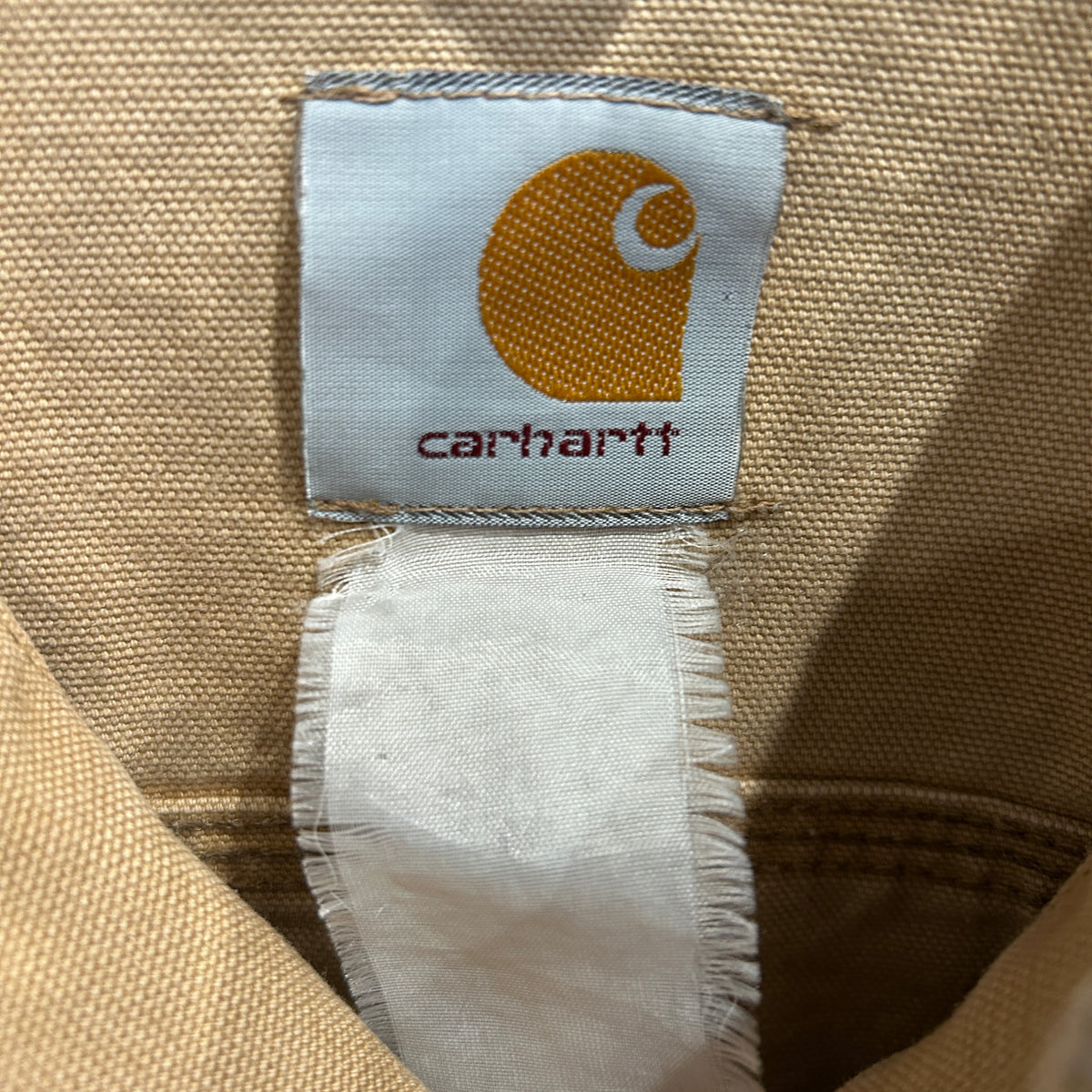 90's~ Carhartt カーハート ダック地 トラッカージャケット ベージュ (サイズ不明)/C1572J-SO