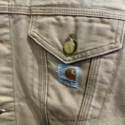90's~ Carhartt カーハート ダック地 トラッカージャケット ベージュ (サイズ不明)/C1572J-SO