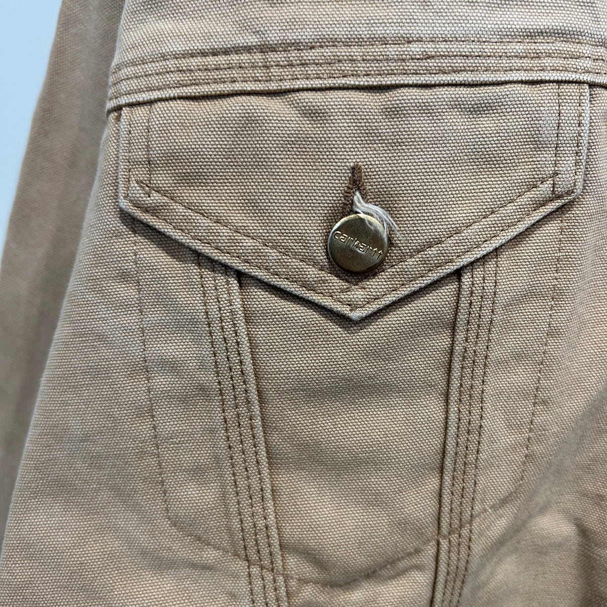90's~ Carhartt カーハート ダック地 トラッカージャケット ベージュ (サイズ不明)/C1572J-SO