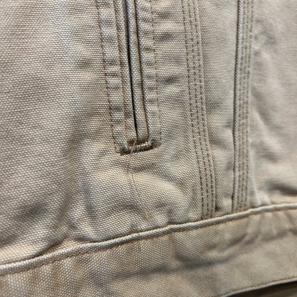 90's~ Carhartt カーハート ダック地 トラッカージャケット ベージュ (サイズ不明)/C1572J-SO