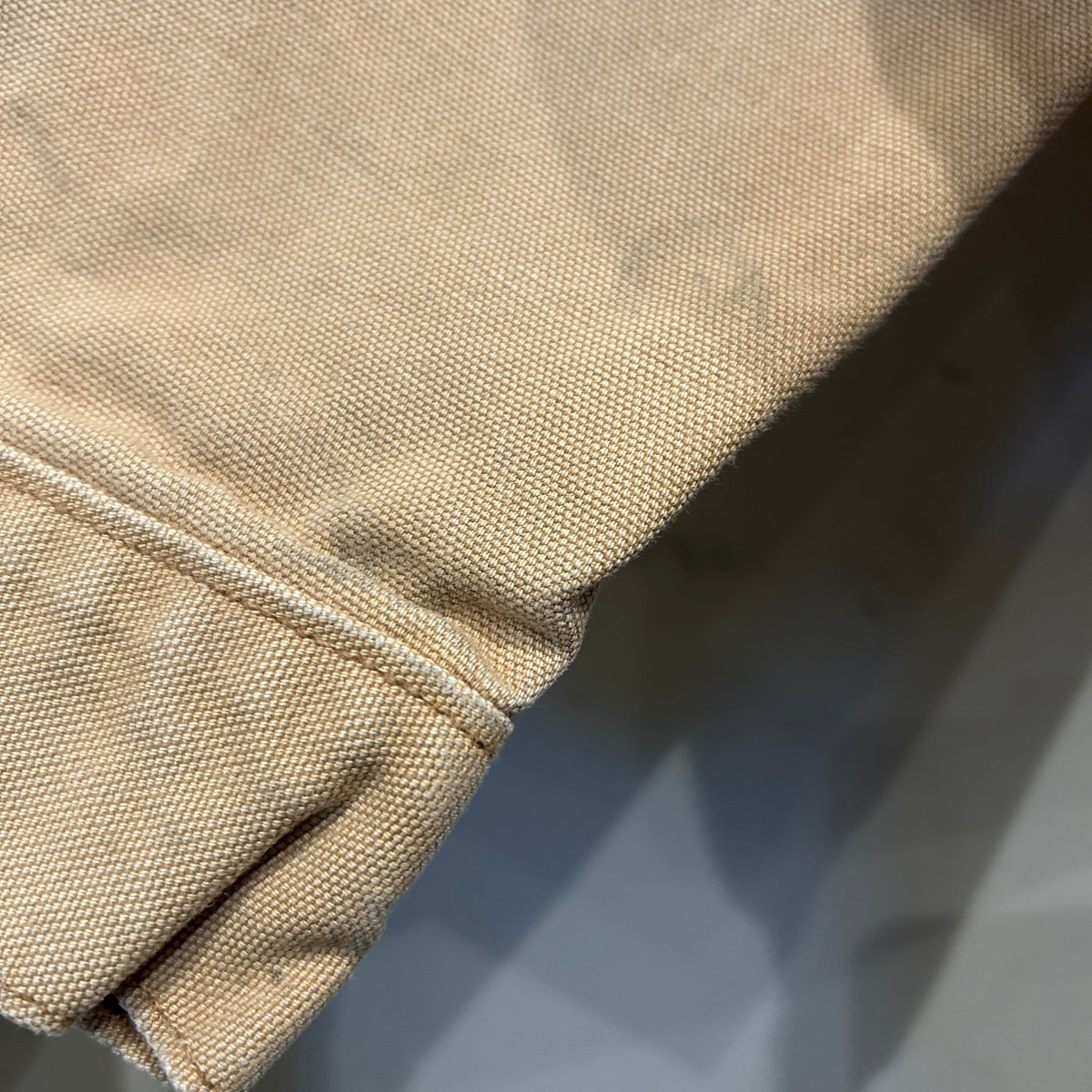 90's~ Carhartt カーハート ダック地 トラッカージャケット ベージュ (サイズ不明)/C1572J-SO