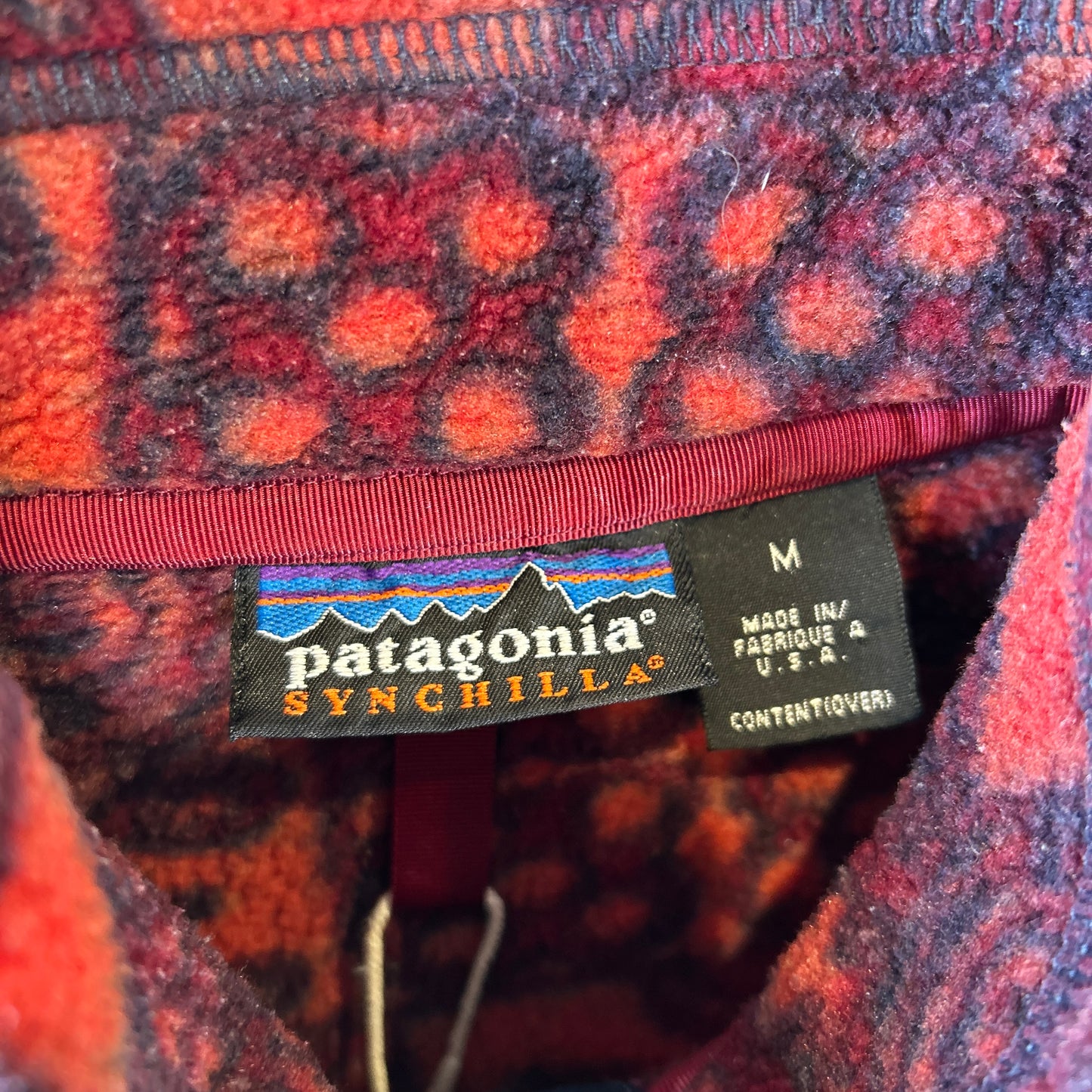 90's Patagonia パタゴニア スナップT ”Ghana Gourds"  民族柄フリース (M)/C0089F-SO