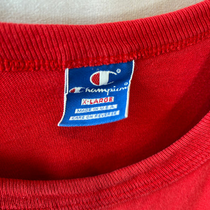 90's Champion チャンピオン Fairfield University カレッジTシャツ 赤(XL)/C0955T-SO