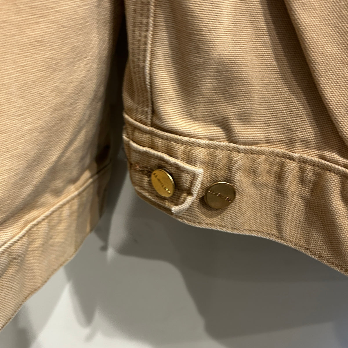 90's~ Carhartt カーハート ダック地 トラッカージャケット ベージュ (サイズ不明)/C1572J-SO