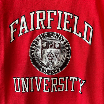 90's Champion チャンピオン Fairfield University カレッジTシャツ 赤(XL)/C0955T-SO