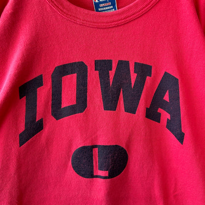 90's Champion チャンピオン IOWA 88/12 ハチハチワンツー カレッジTシャツ ピンク(XL)/C0954T-SO