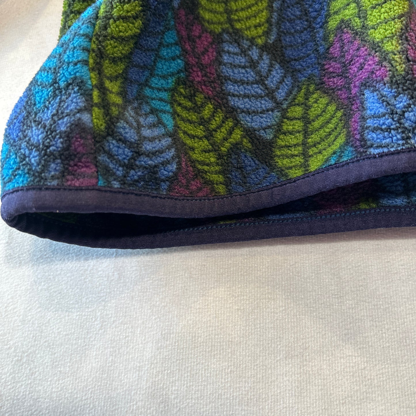 90's Patagonia パタゴニア スナップT フリースプルオーバー リーフ柄 USA製(L)/0088F-SO