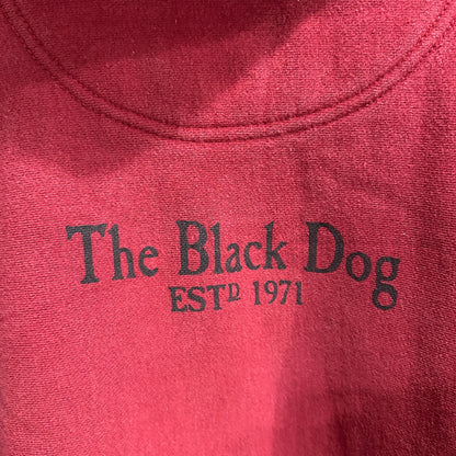 00's Black Dogs プリントスウェット リバースウィーブタイプ フーディ 赤系 (S)/C1728H-SO