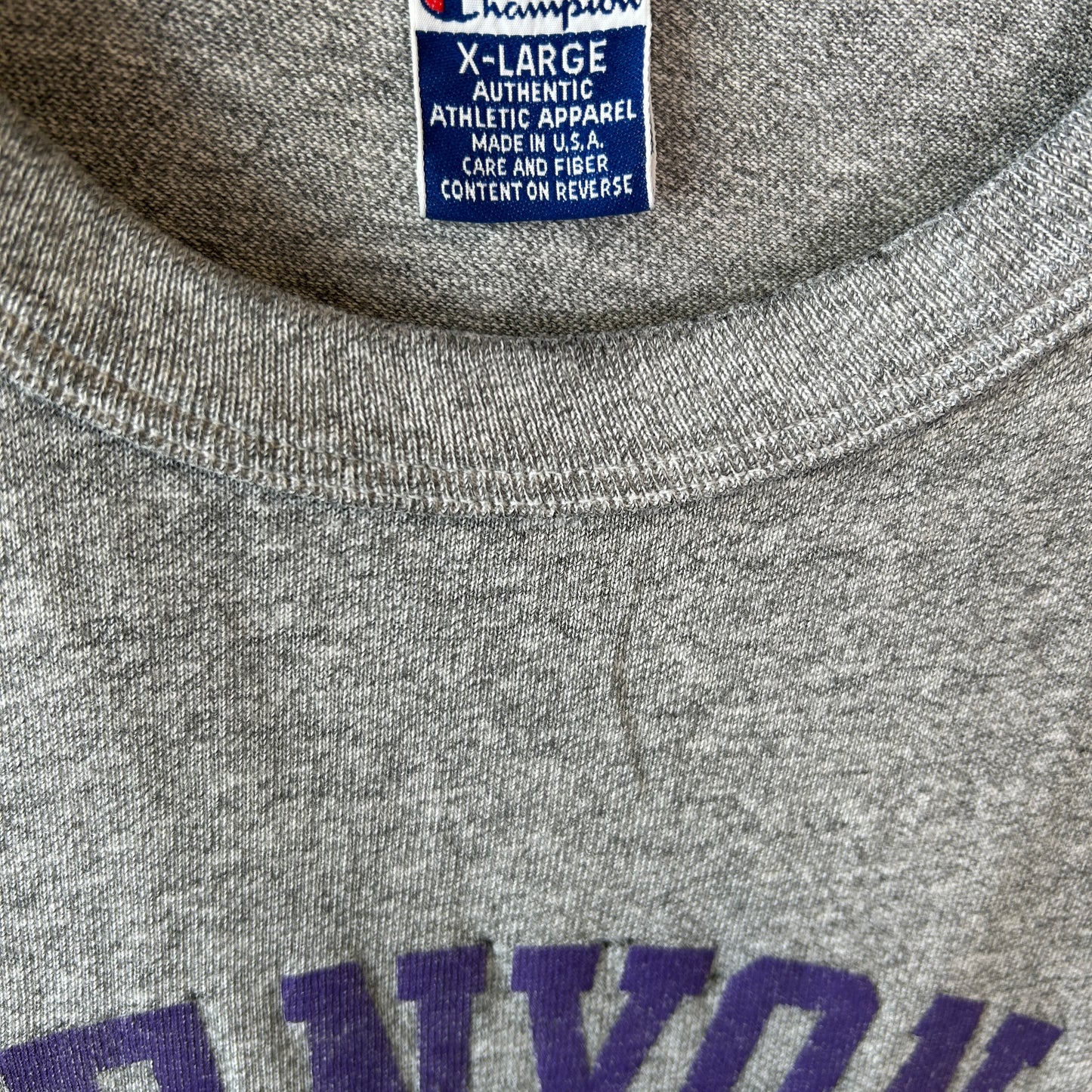 90's champion チャンピオン KENYON カレッジTシャツ グレー(XL)/C0956T-SO
