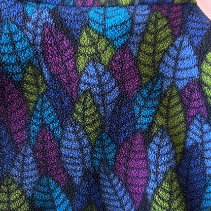 90's Patagonia パタゴニア スナップT フリースプルオーバー リーフ柄 USA製(L)/0088F-SO