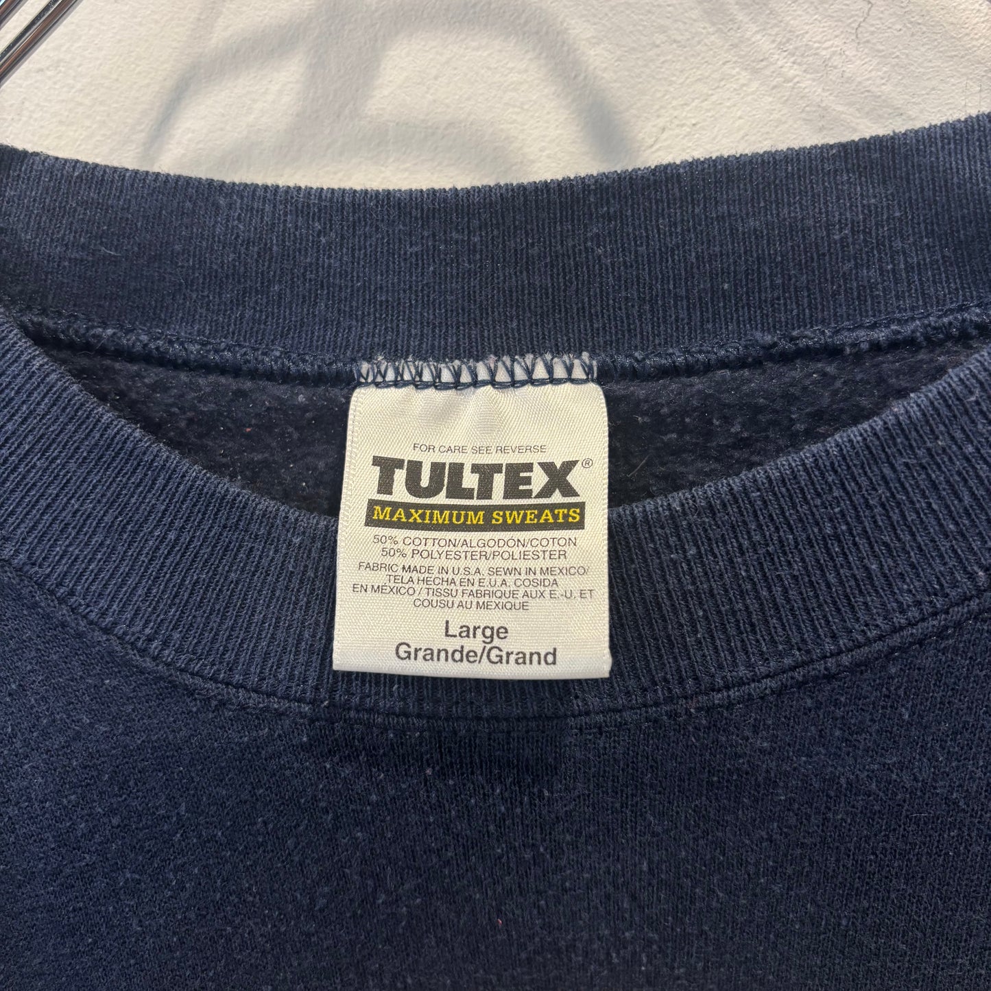 90's  TULTEX "CARVER" カレッジスウェット ネイビー (L)/B1258S-SO