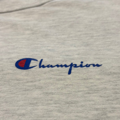 90's Champion チャンピオン 胸ロゴ 袖刺繍 Tシャツ アッシュグレー (XL) B4036T-SO