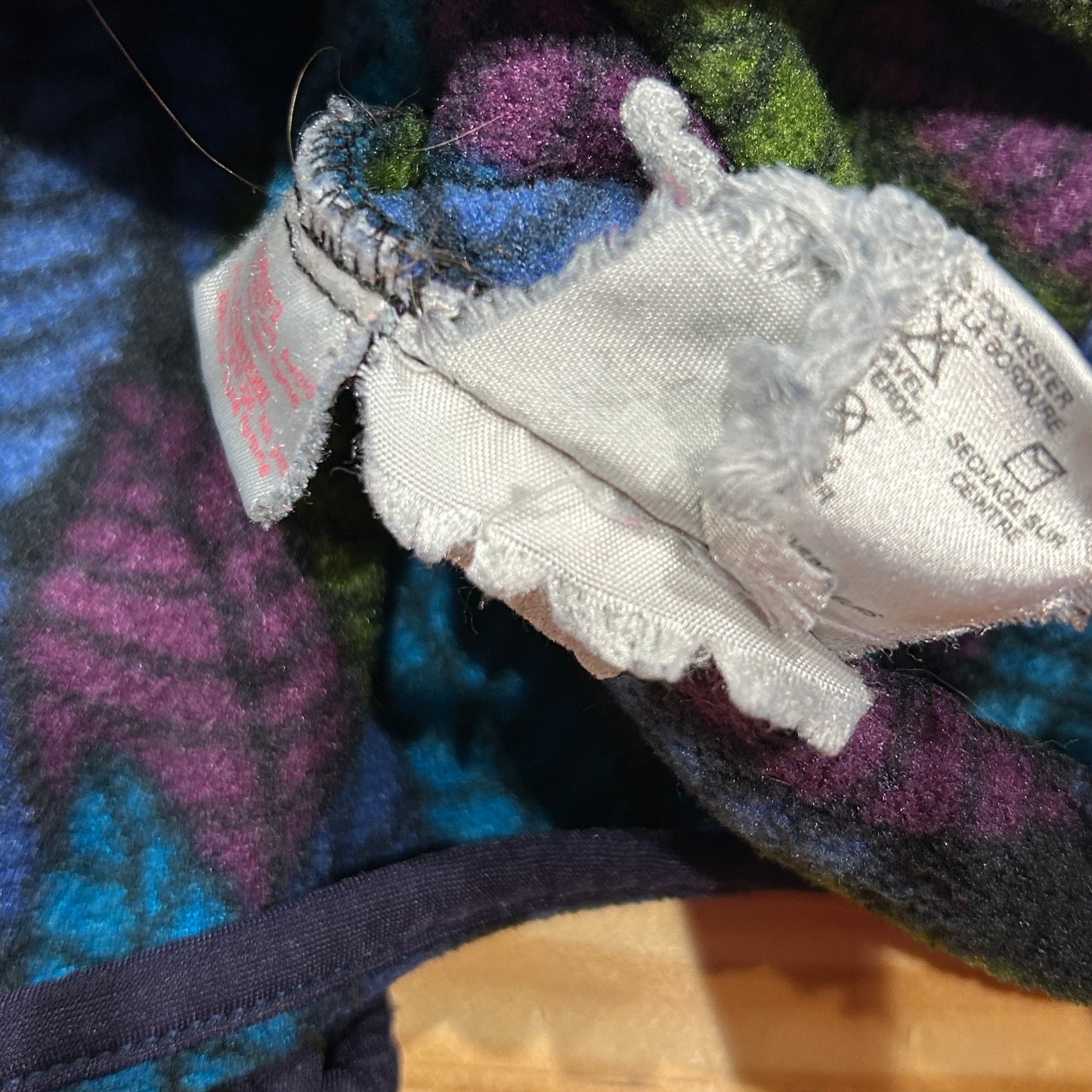 90's Patagonia パタゴニア スナップT フリースプルオーバー リーフ柄 USA製(L)/0088F-SO