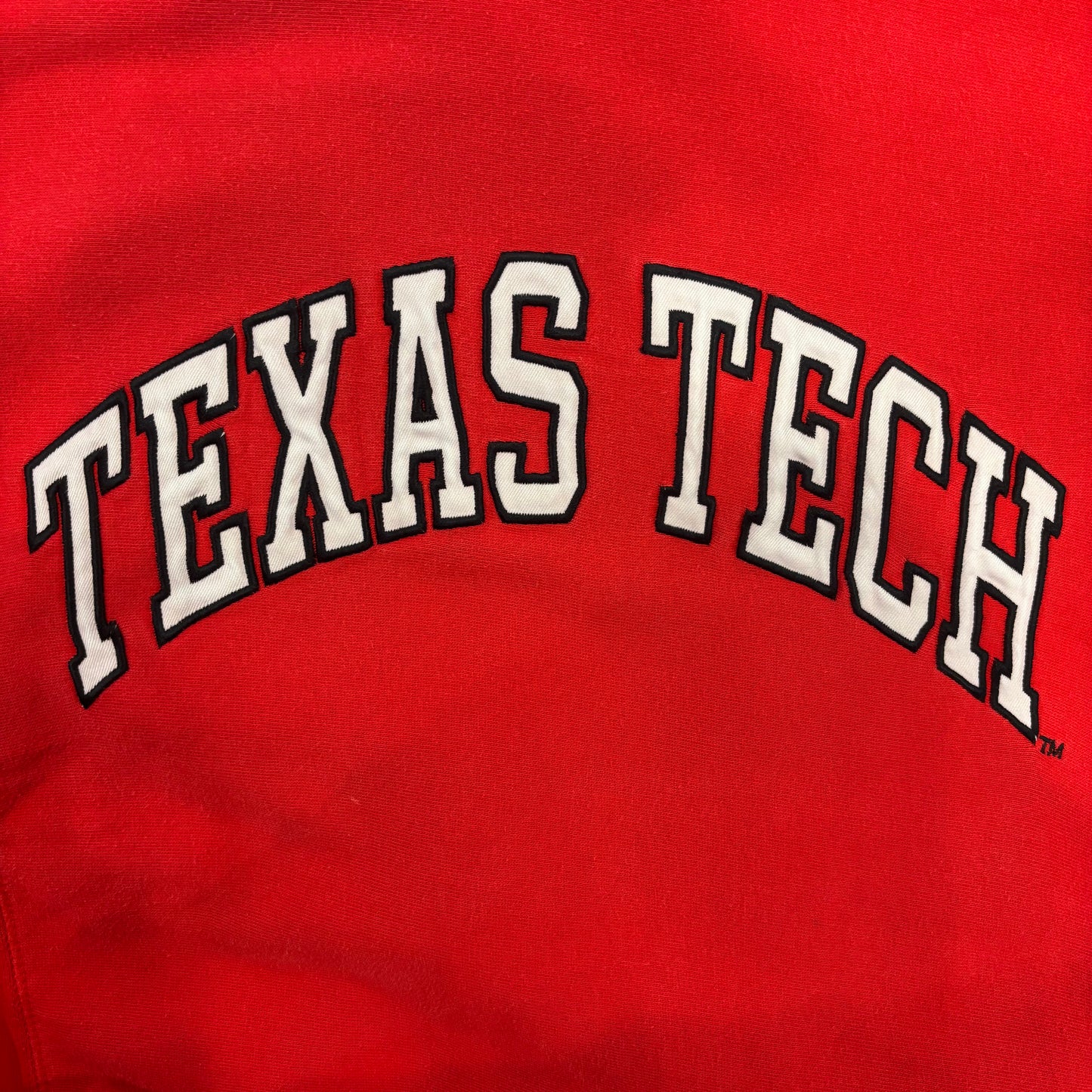 90's STEVE & BARRY'S  "TEXAS TECH" カレッジスウェット 赤(L)/A7891S-SO