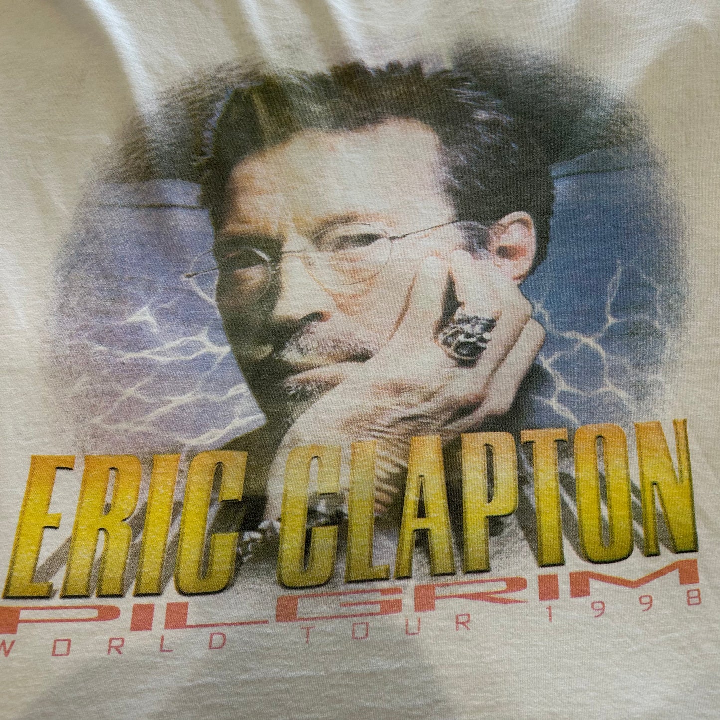 90's ERIC CLAPTON エリッククラプトン”PILGRIM"ワールドツアーTシャツ 白(XL)/A7019T-SO