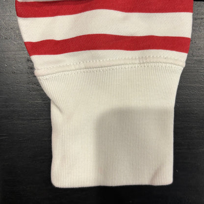 00's Ralph Lauren ラルフローレン ポロベア ボーダースウェット 白赤 (XL)/B1153S-SO
