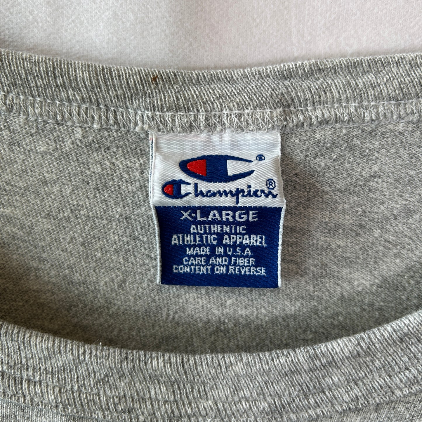 90's Champion チャンピオン ST.MARK'S カレッジTシャツ グレー(XL)/C00957T-SO