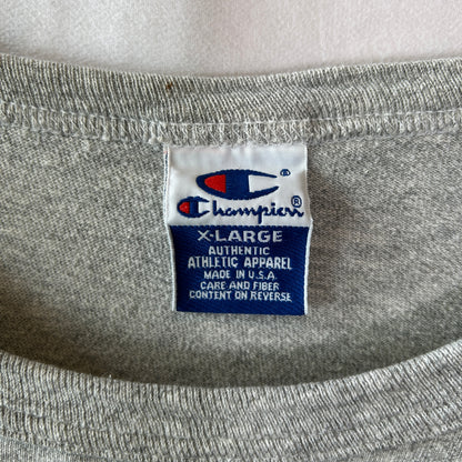 90's Champion チャンピオン ST.MARK'S カレッジTシャツ グレー(XL)/C00957T-SO