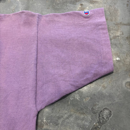 90's Champion チャンピオンズ 胸ロゴ 袖刺繍 Tシャツ 紫 (L) A2343T-SO