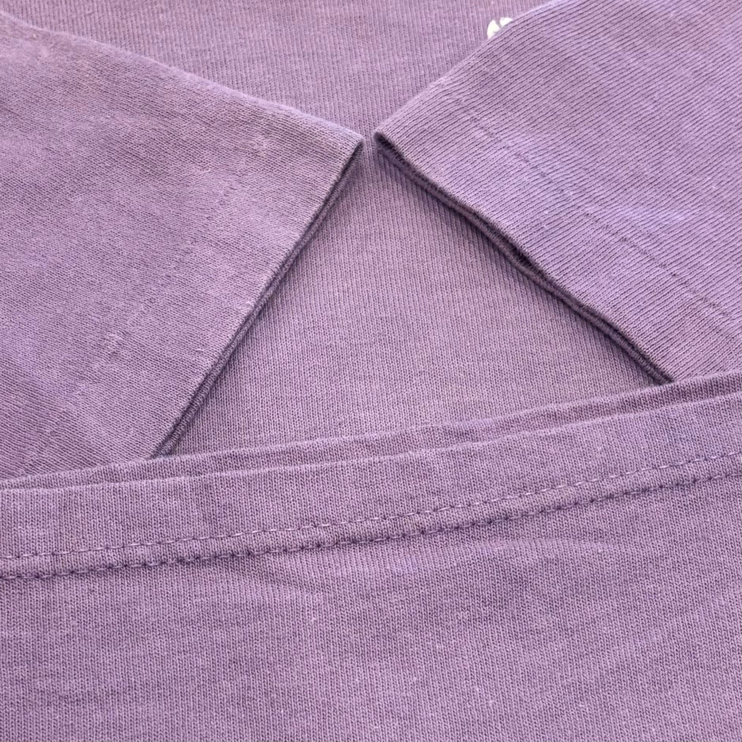90's Champion チャンピオンズ 胸ロゴ 袖刺繍 Tシャツ 紫 (L) A2343T-SO