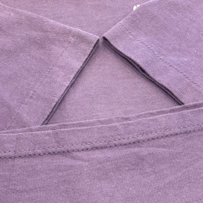 90's Champion チャンピオンズ 胸ロゴ 袖刺繍 Tシャツ 紫 (L) A2343T-SO