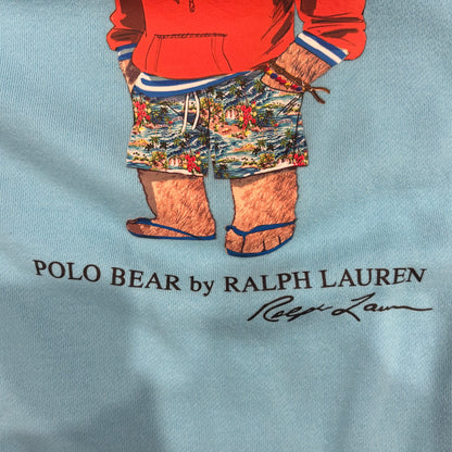 00's Ralph Lauren ラルフローレン ポロベアスウェット 水色 (XL)/B2872S-SO