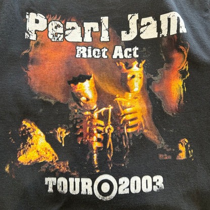 00's Peal Jam パールジャム Riot Tour2003 ツアーTシャツ 黒(XL)/A2721T-SO