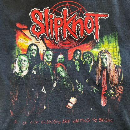 00's SlipKnot スリップノット"Subliminal Verses"Tour2005 ツアーT 黒(XL)/A6526T-SO