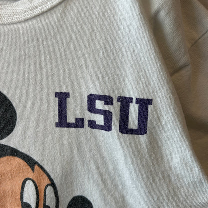 80's Champion チャンピオン トリコタグ LSU(ルイジアナ州立大学) カレッジTシャツ ミッキー Disney 白(M)/C0958T-SO