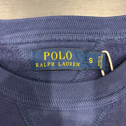 00's Ralph Lauren ラルフローレン "POLOワッペン" 両Vスウェット 紺 (S)B0401S-SO