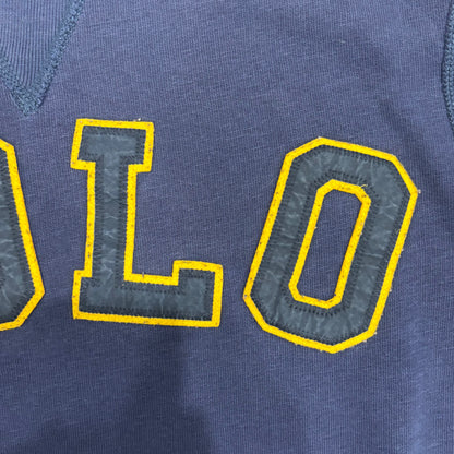 00's Ralph Lauren ラルフローレン "POLOワッペン" 両Vスウェット 紺 (S)B0401S-SO