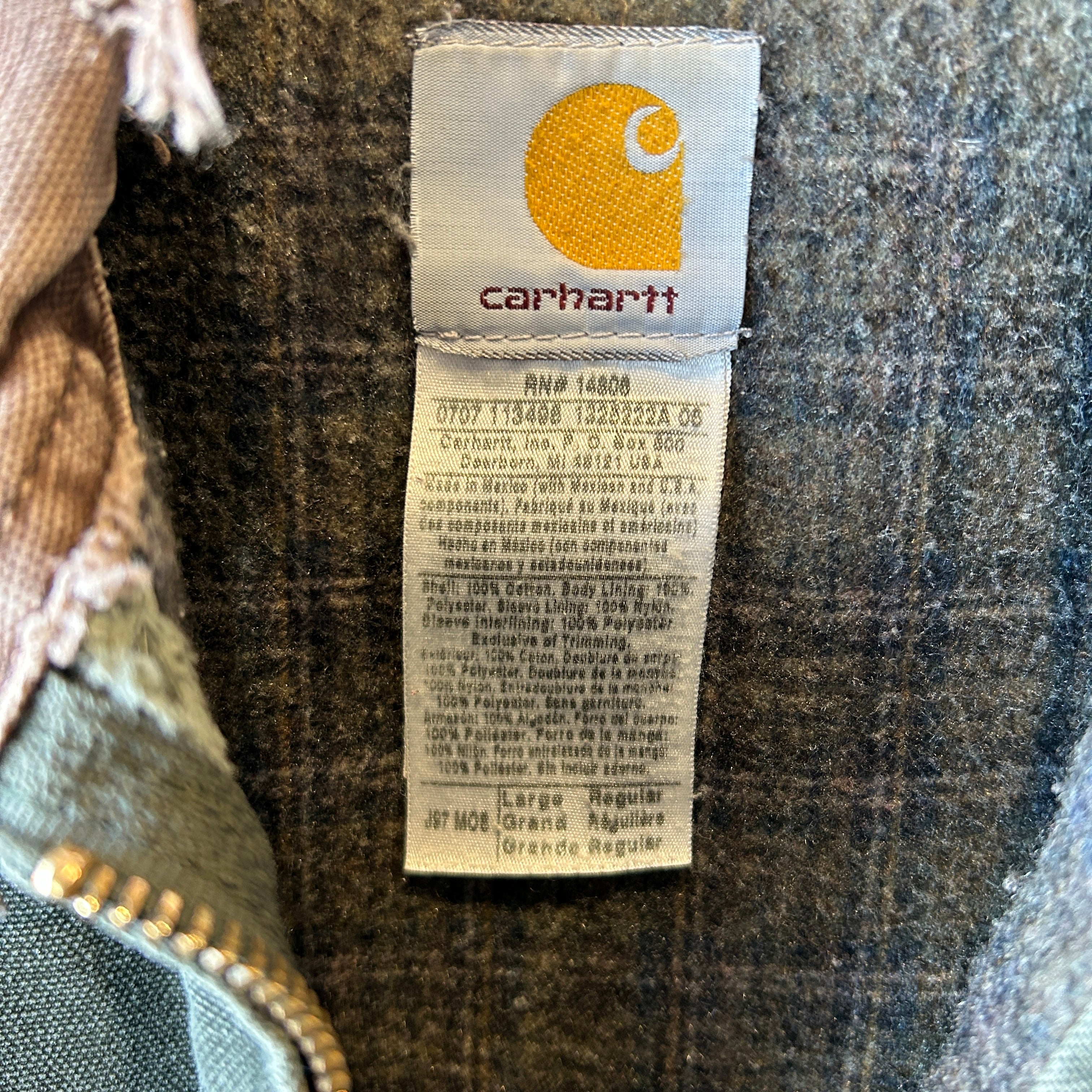 00's Carhartt カーハートJ97 MOS デトロイトジャケット モスグリーン