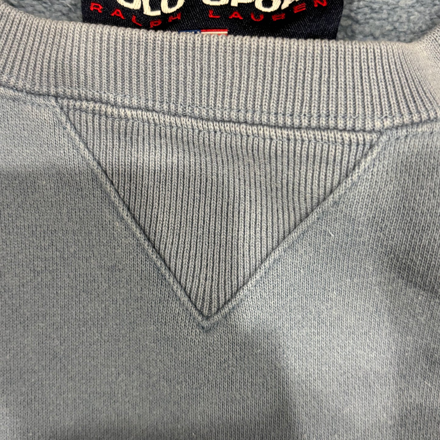 00's Polo Sport ラルフローレン ポロベア スウェット 水色 (S)/A7720S-SO