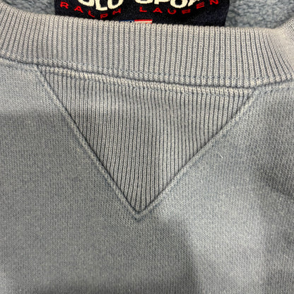 00's Polo Sport ラルフローレン ポロベア スウェット 水色 (S)/A7720S-SO