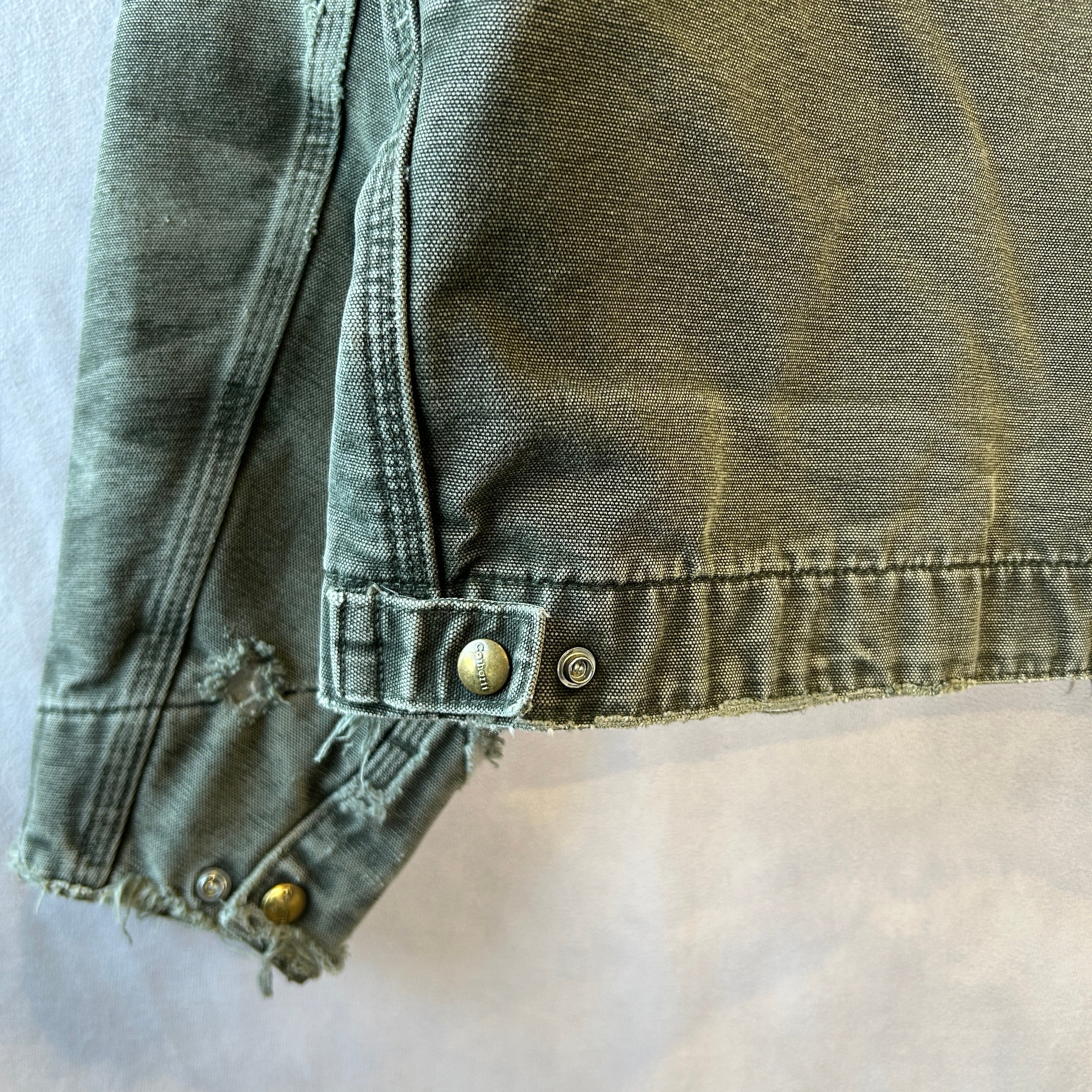 00's Carhartt カーハートJ97 MOS デトロイトジャケット モスグリーン 00's Carhartt カーハートJ97 MOS デトロイトジャケット モスグリーン