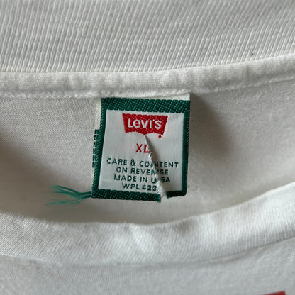 90's Levi's リーバイス 501 "GOT TO BE REAL"プリントTシャツ 白(XL)/C0968T-SO